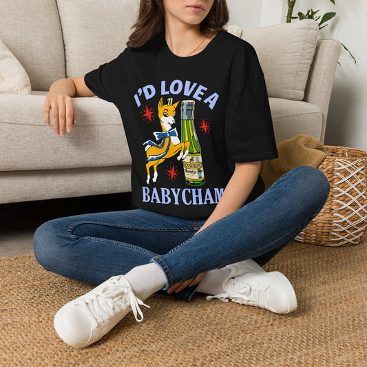 Retro 80s Fun Babycham T-Shirt - I'd Rather Have A Babycham Tee