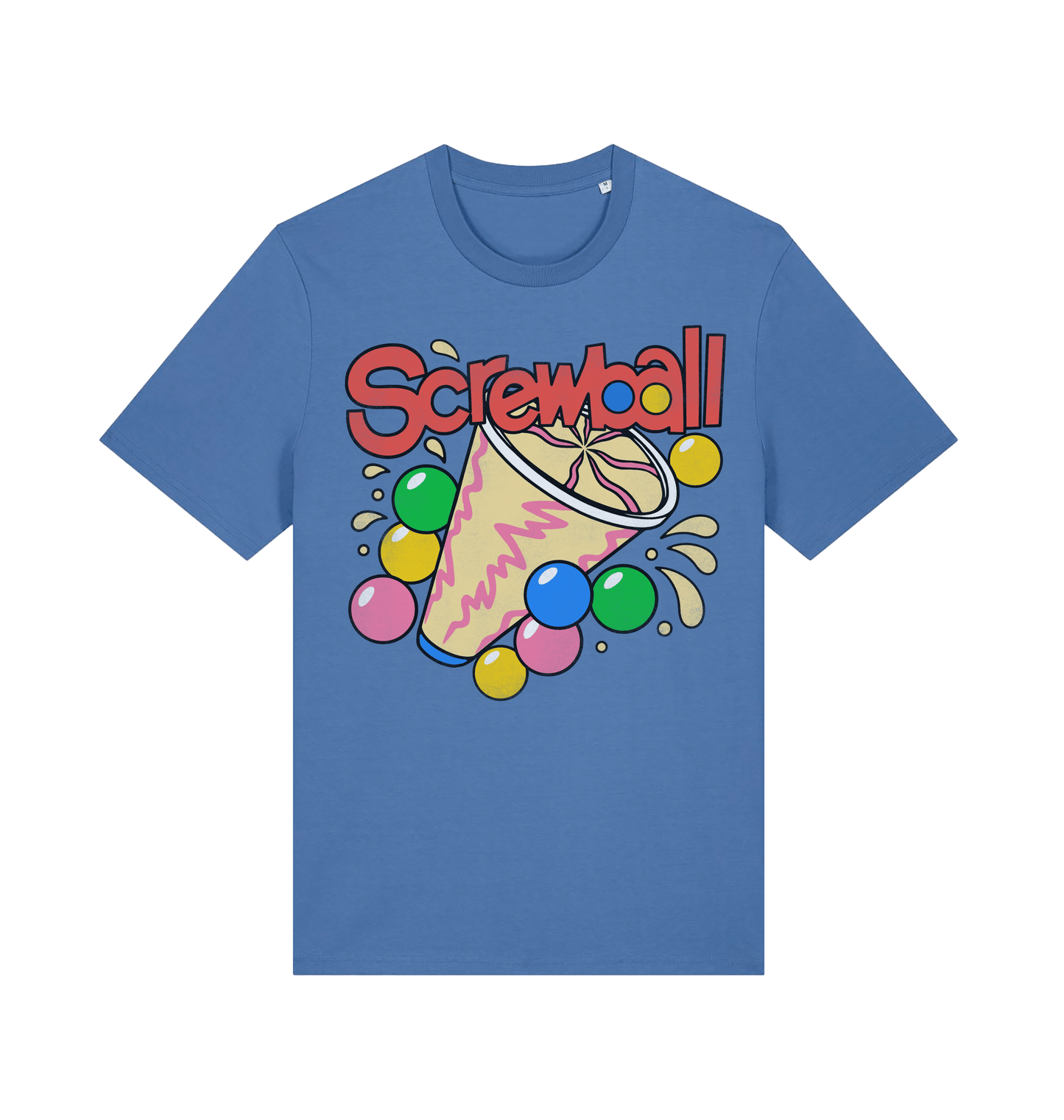 Bright Blue Printed T-shirt Front