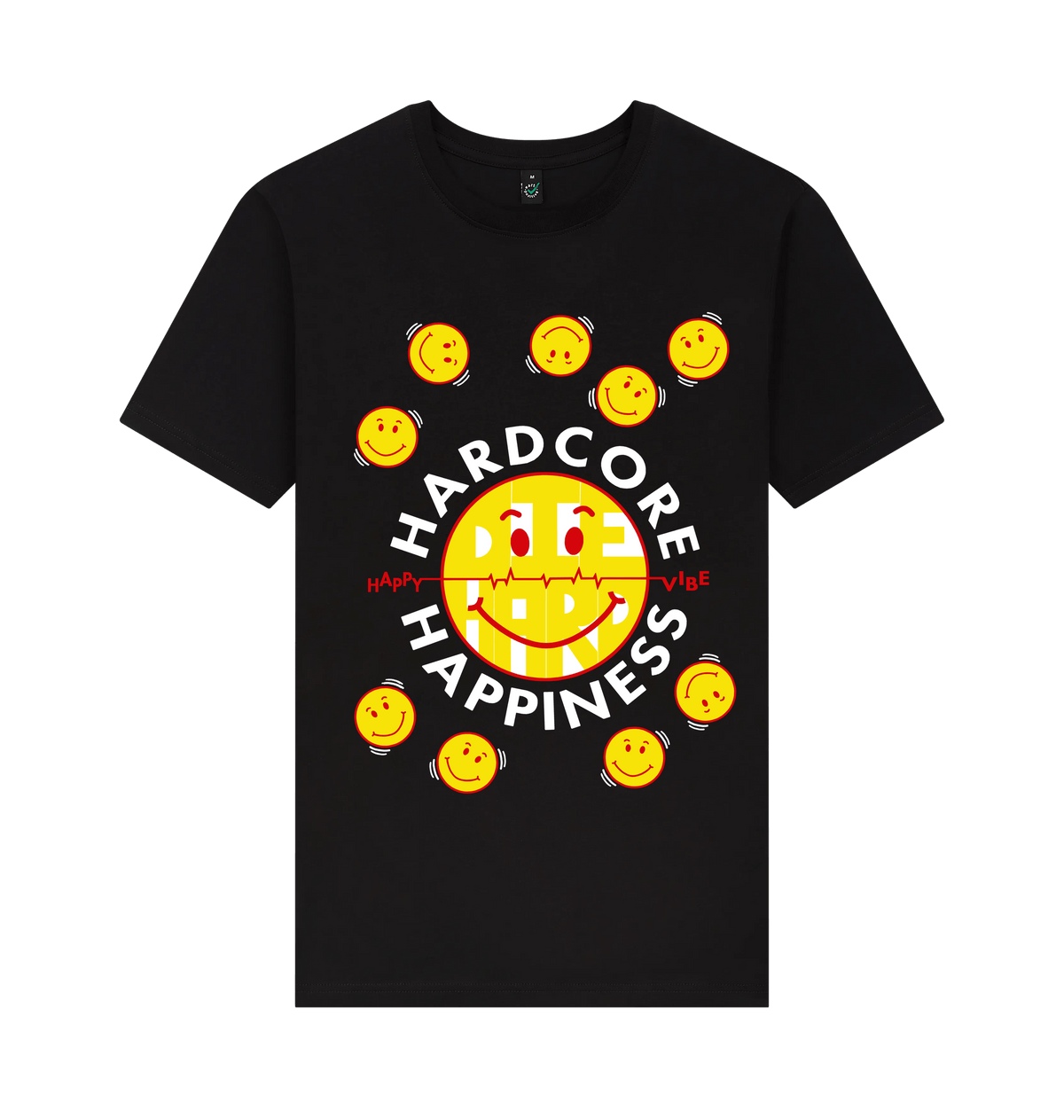 Black Printed T-shirt Front