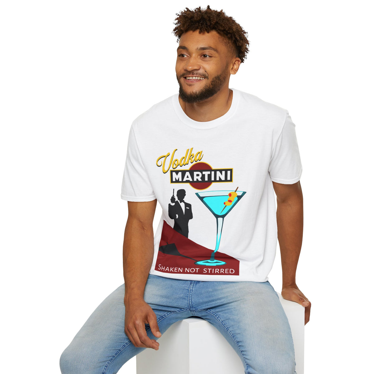 Retro Vodka Martini Unisex T-Shirt - Shaken Not Stirred Tee