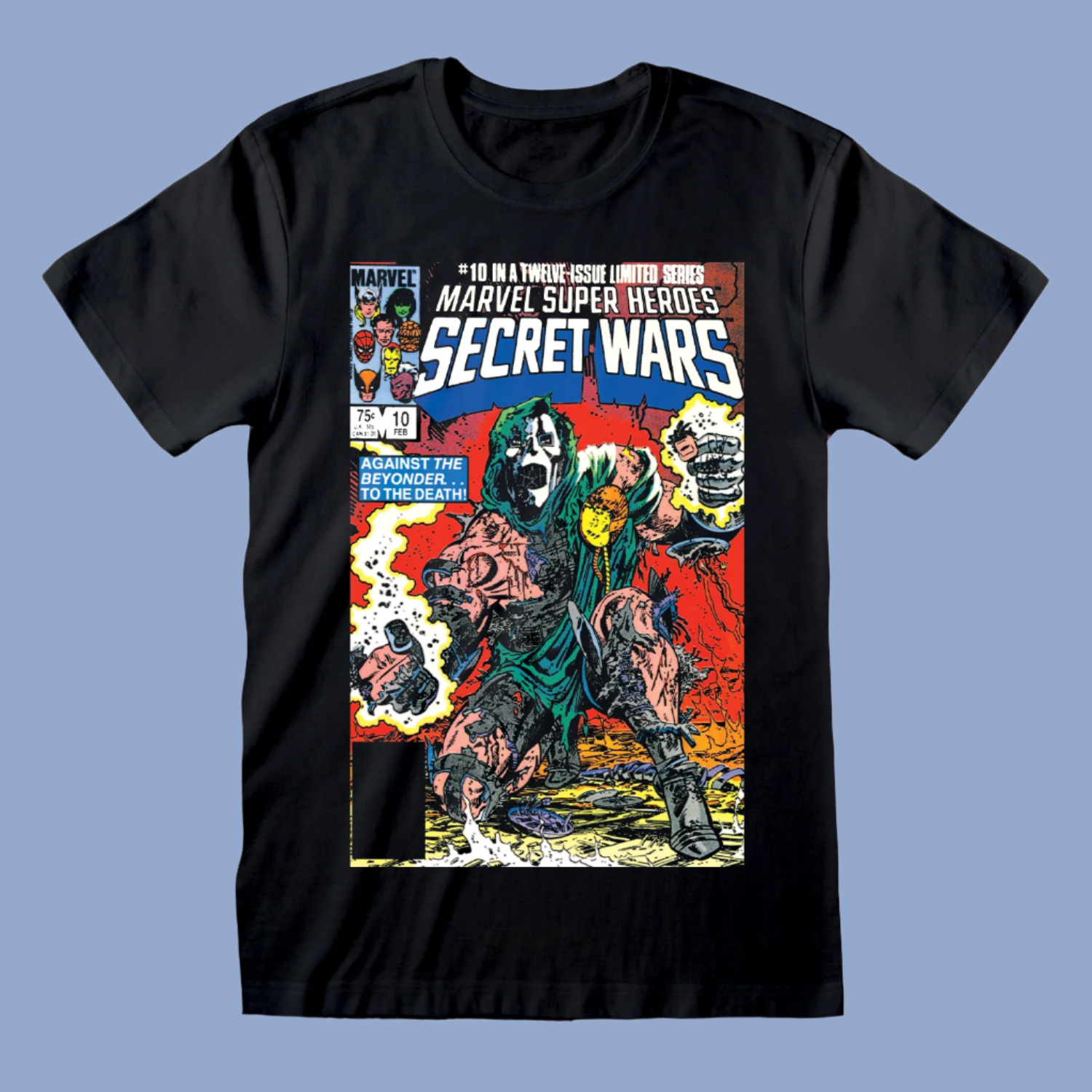 Marvel Universe – Secret Wars Comic Book Cover T-Shirt – Retro