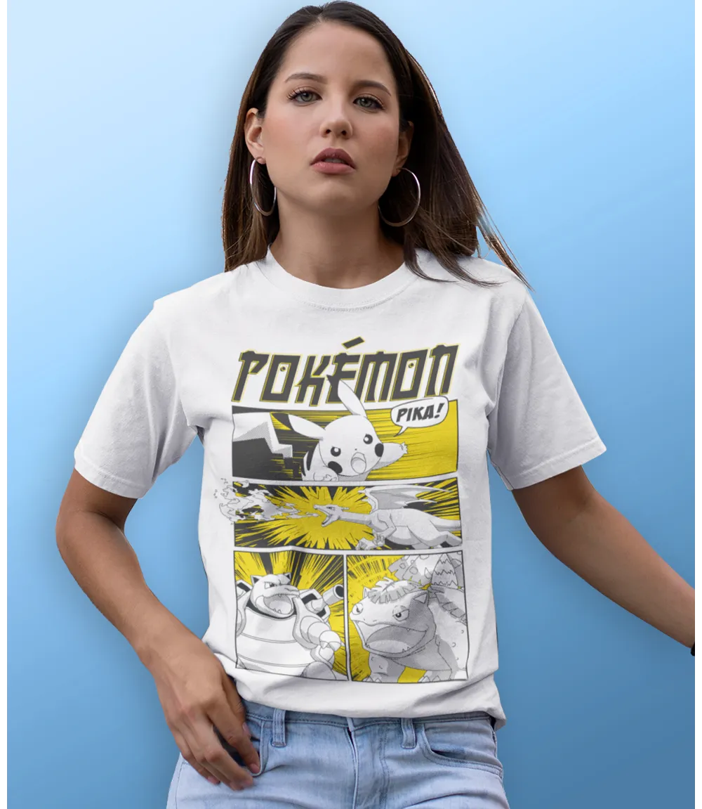 Pokemon Anime Style Manga Cover T Shirt Women s