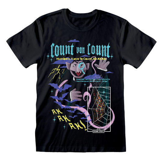 Sesame Street - Count on me Black T-Shirt