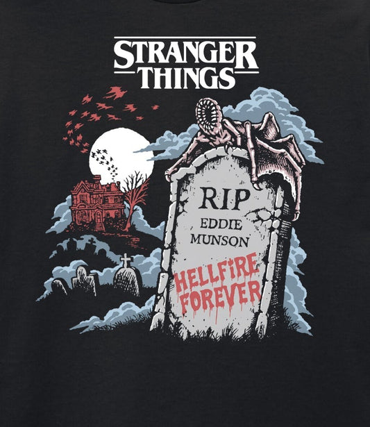 Stranger Things - RIP Eddie Black T-Shirt