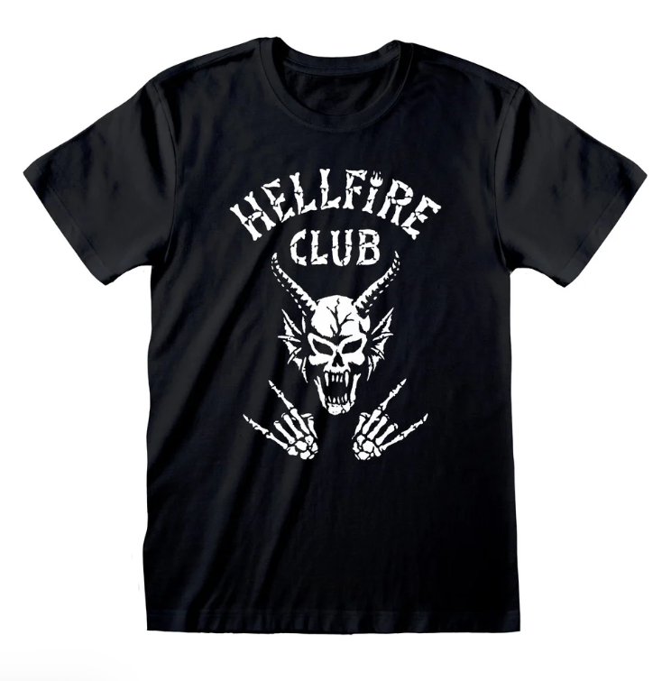 Stranger Things - HFC Skull Black T-Shirt