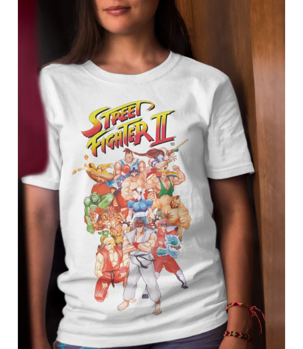Street Fighter 2 Group T Shirt Women s