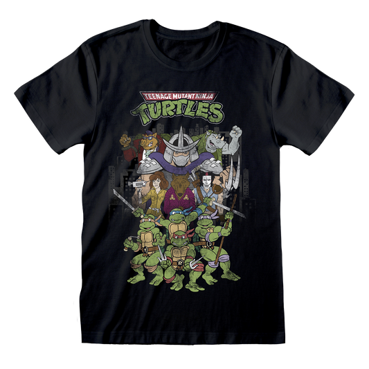 Teenage Mutant Ninja Turtles - Cartoon Poster Black T-Shirt