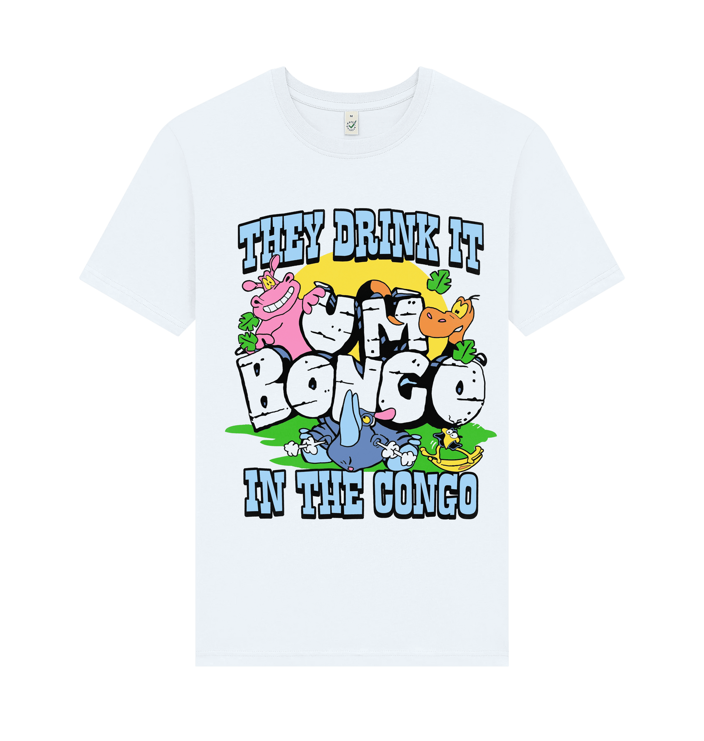 White Printed T-shirt Front