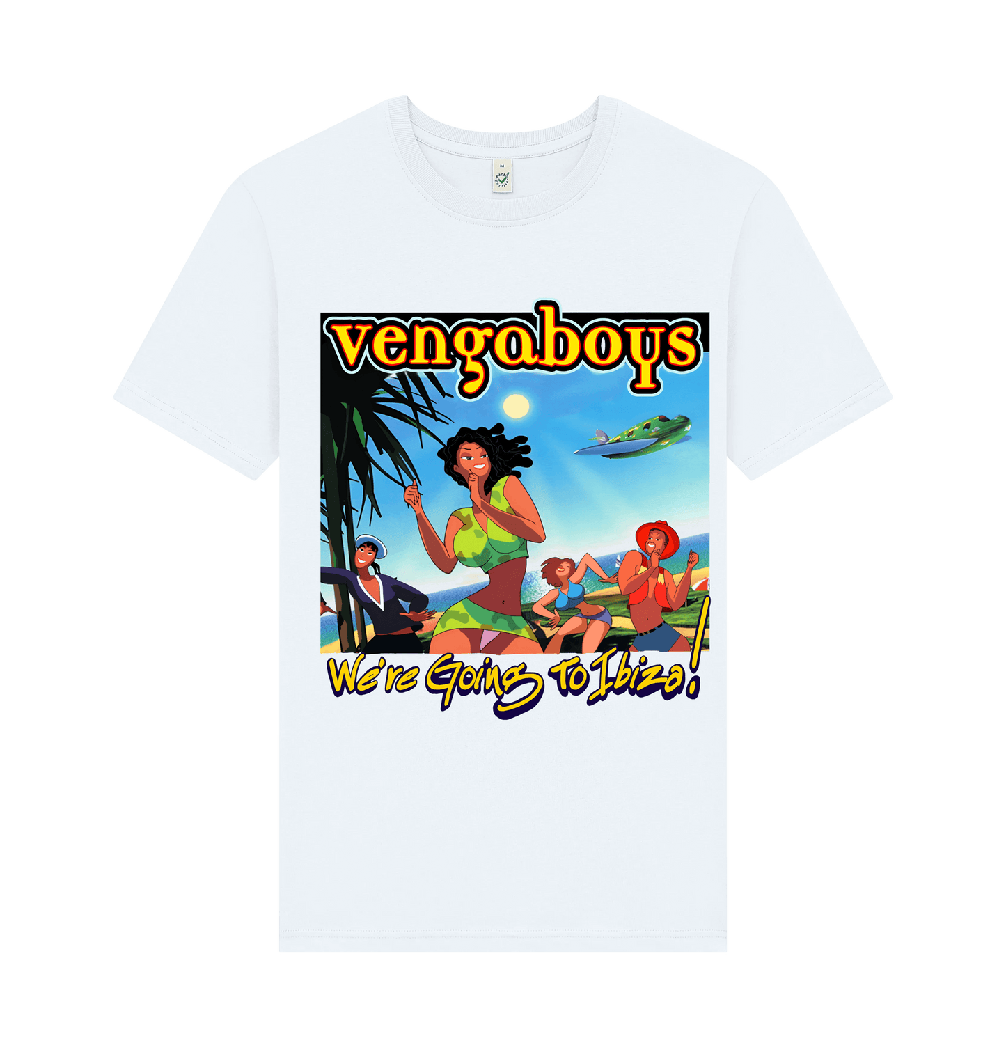 White Printed T-shirt Front