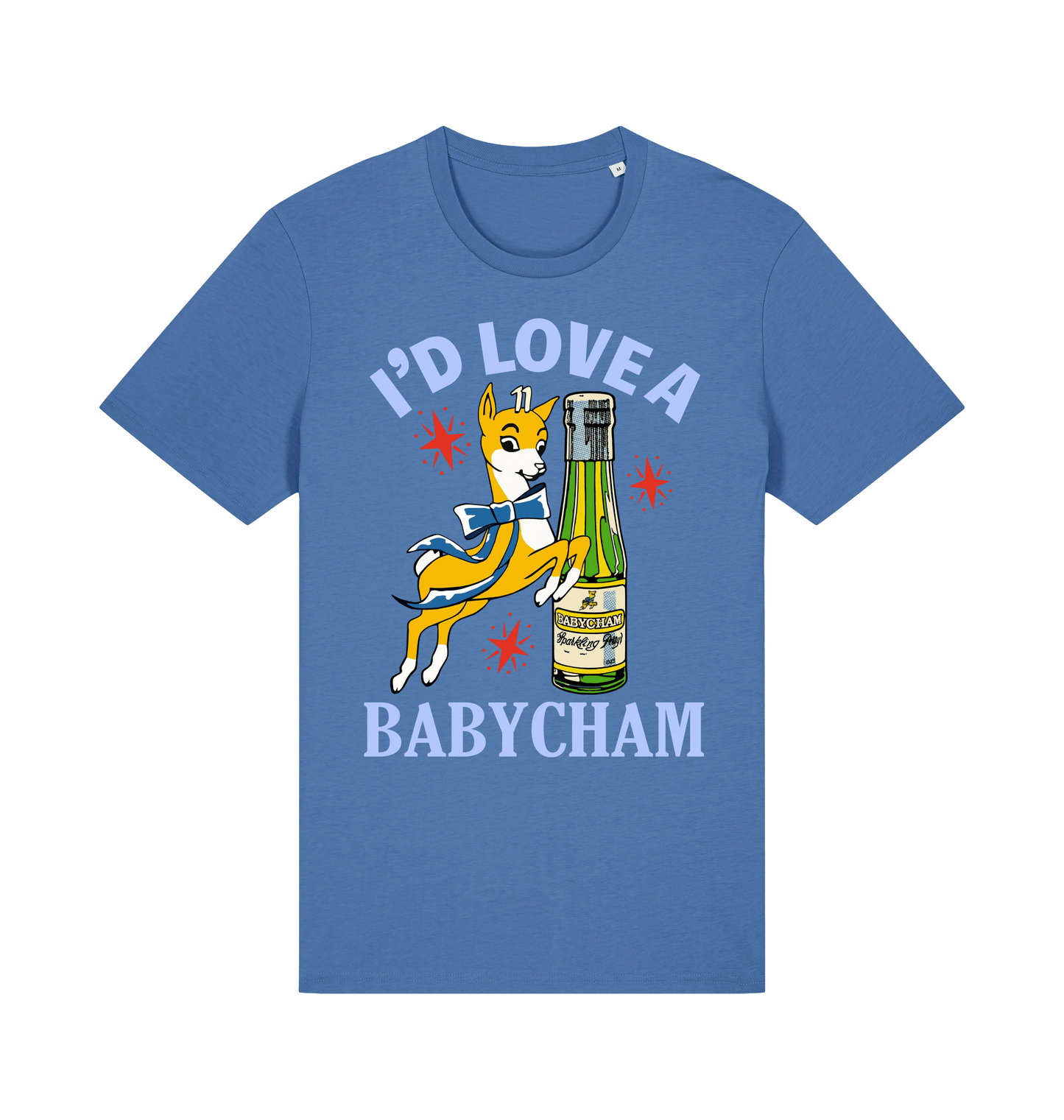 Bright Blue Printed T-shirt Front