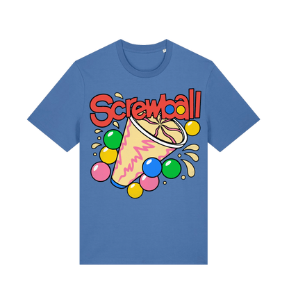 Bright Blue Printed T-shirt Front