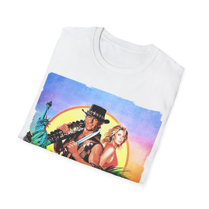 Retro 80s Movie Crocodile Dundee Unisex White T-Shirt