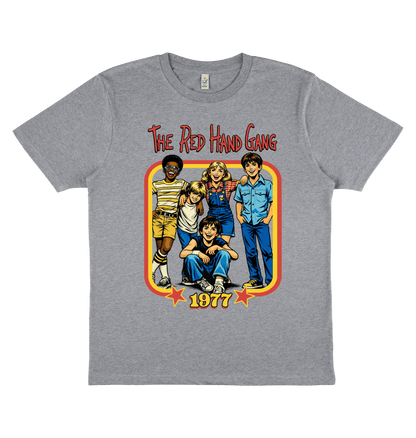 Melange Grey Printed T-shirt Front