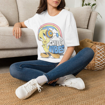 Tweety 'Chill Vibes' T-Shirt — Retro Rainbow Headphone Tee