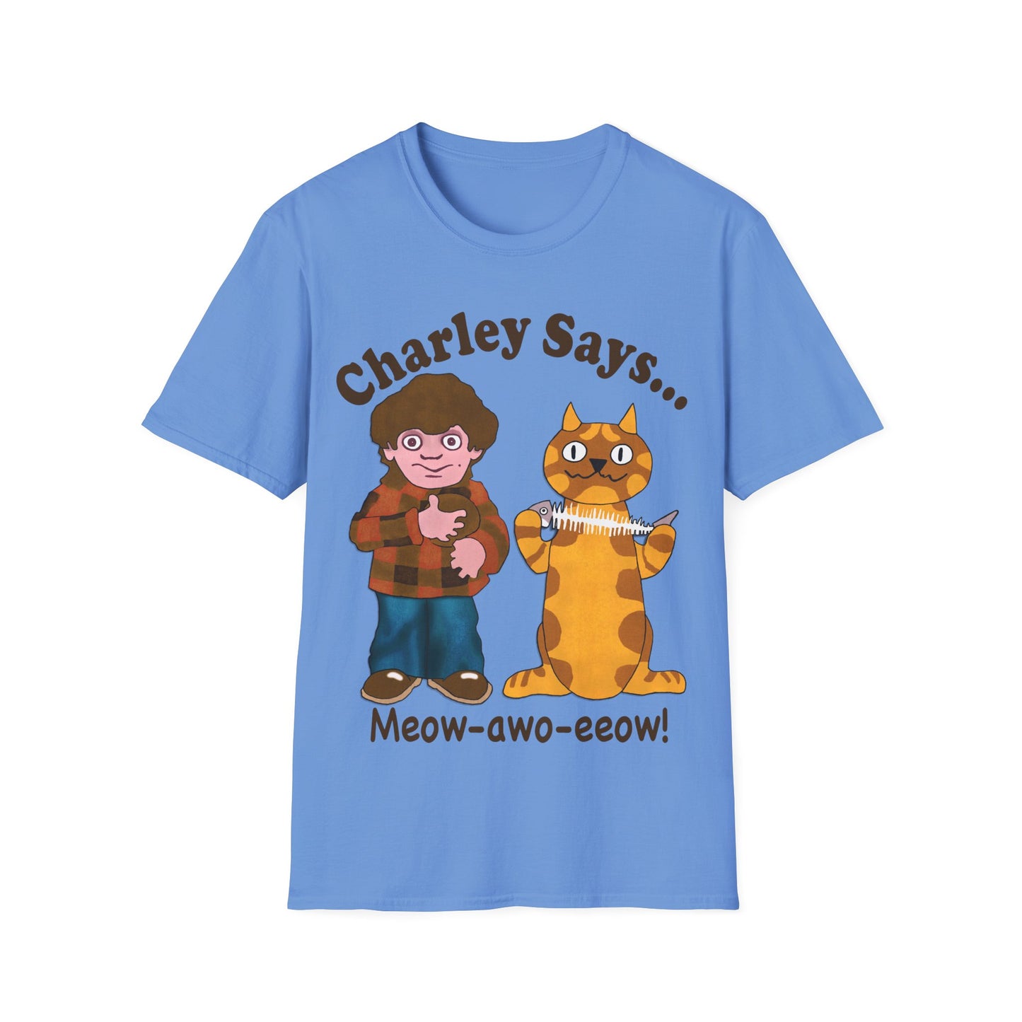 Charley Says Meow Unisex T-Shirt | Retro Safety Advert