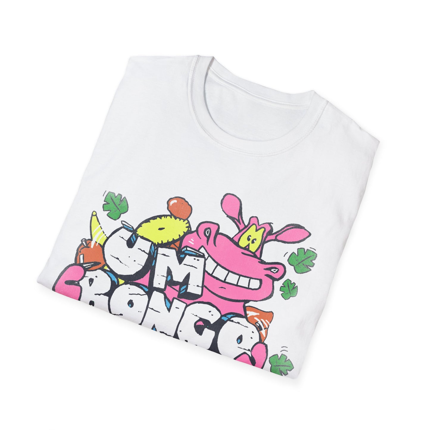 Um Bongo Cartoon Hippo T-Shirt | Retro Fruit Jungle Drink