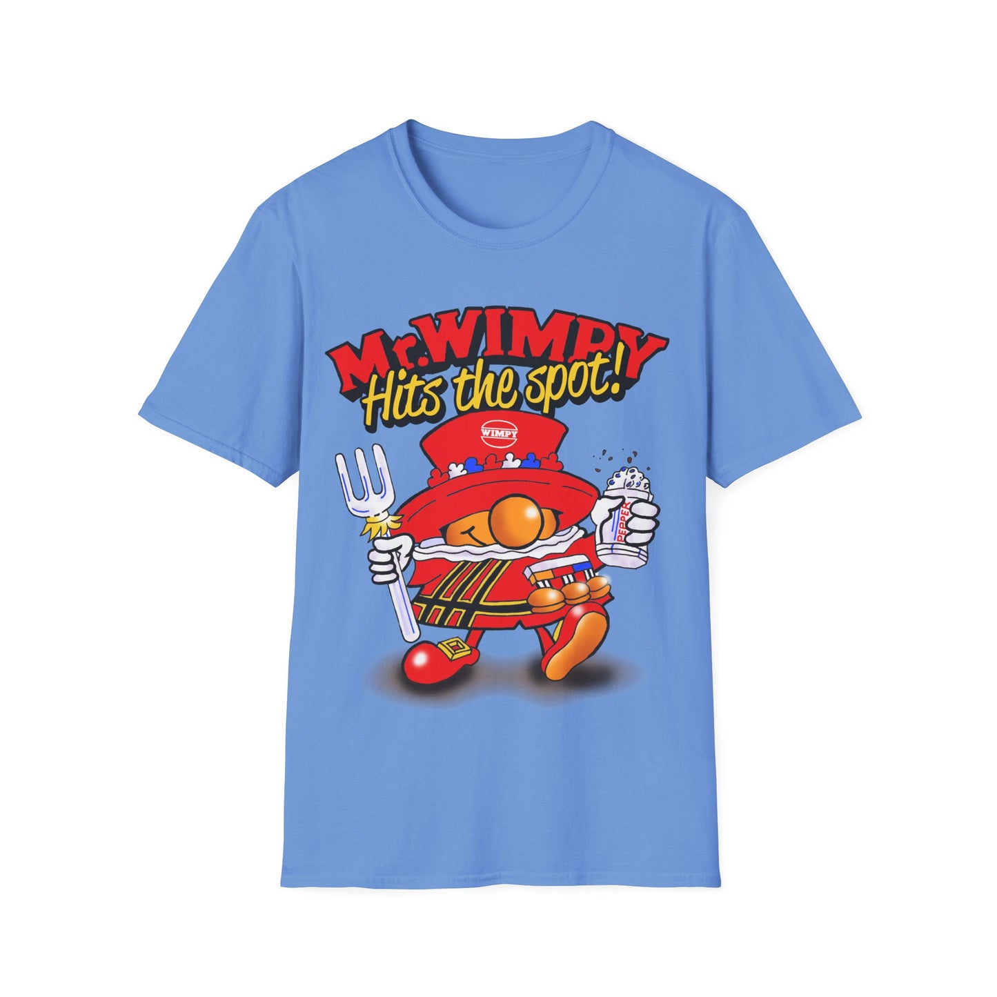 Retro Wimpy Graphic T-Shirt - Fast Food Burger and Fries Lover Unisex Tee