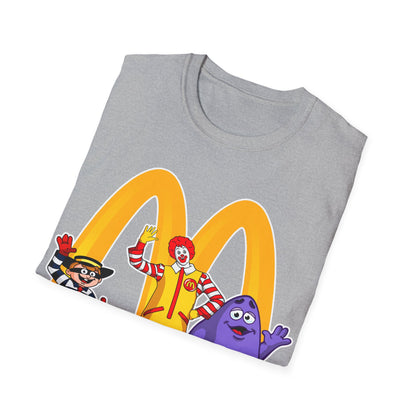 Retro McD's Characters Inspired T-Shirt - Fun Nostalgic Top