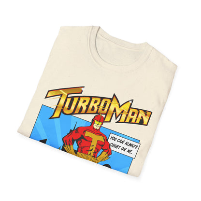 Turboman Action Hero T-Shirt | Retro Christmas Movie Superhero