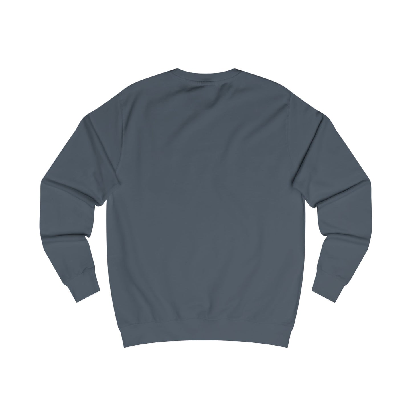 Plain blue sweatshirt on a white background