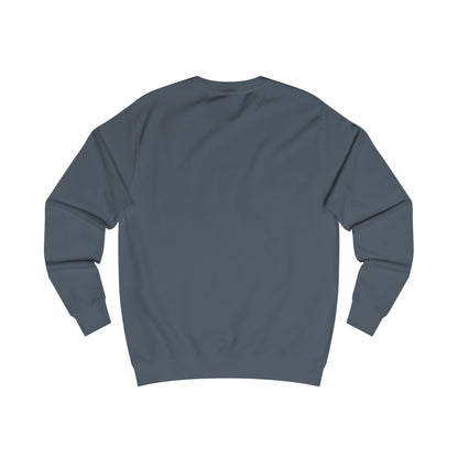 Plain blue sweatshirt on a white background