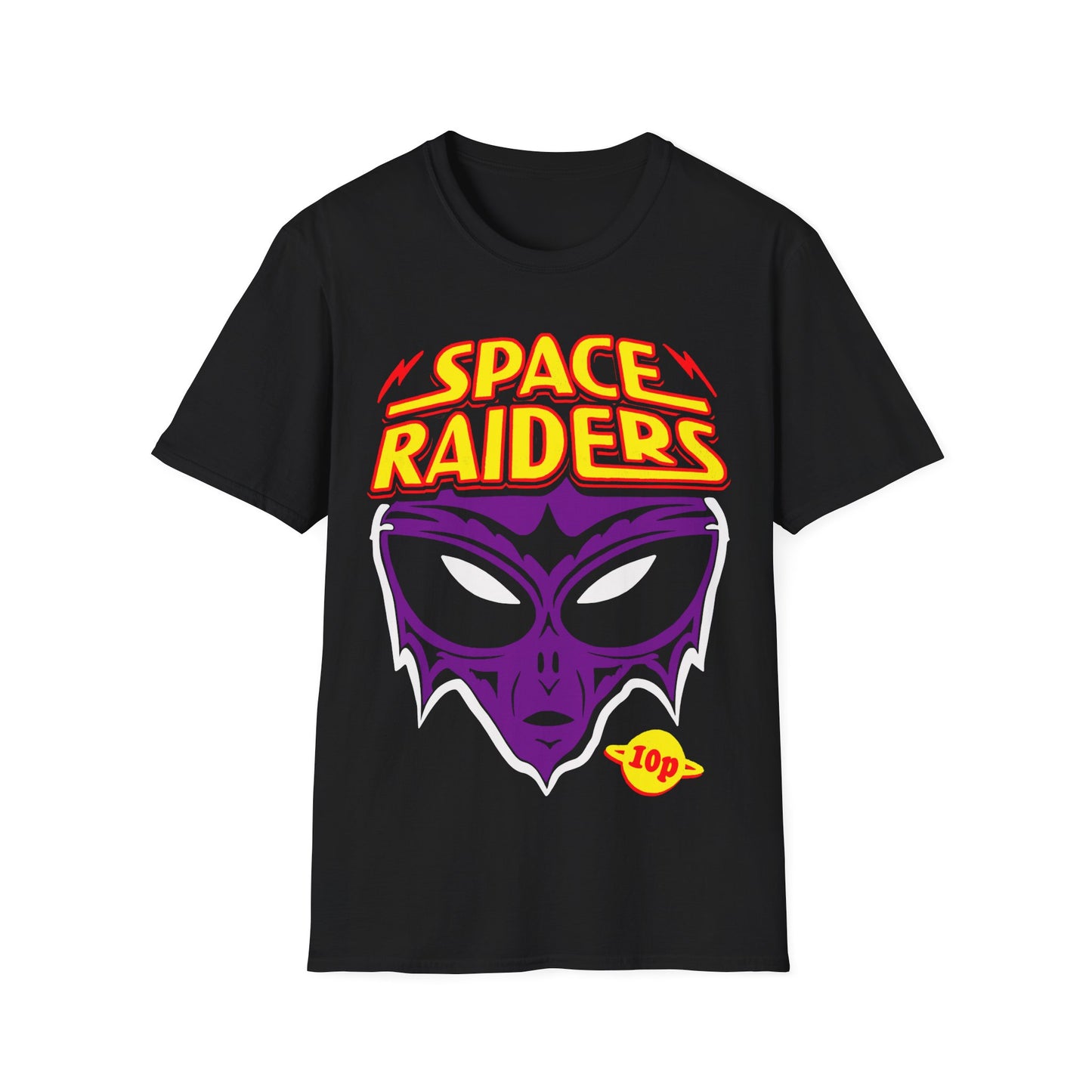 Retro Space Raiders Purple Alien T-Shirt