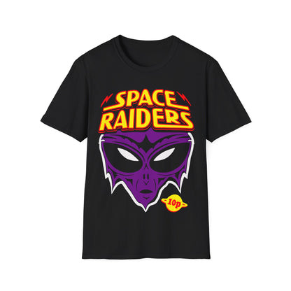 Retro Space Raiders Purple Alien T-Shirt