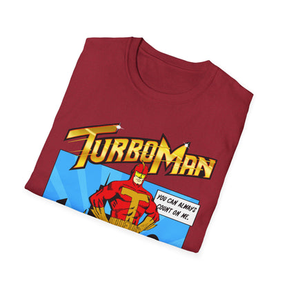 Turboman Action Hero T-Shirt | Retro Christmas Movie Superhero