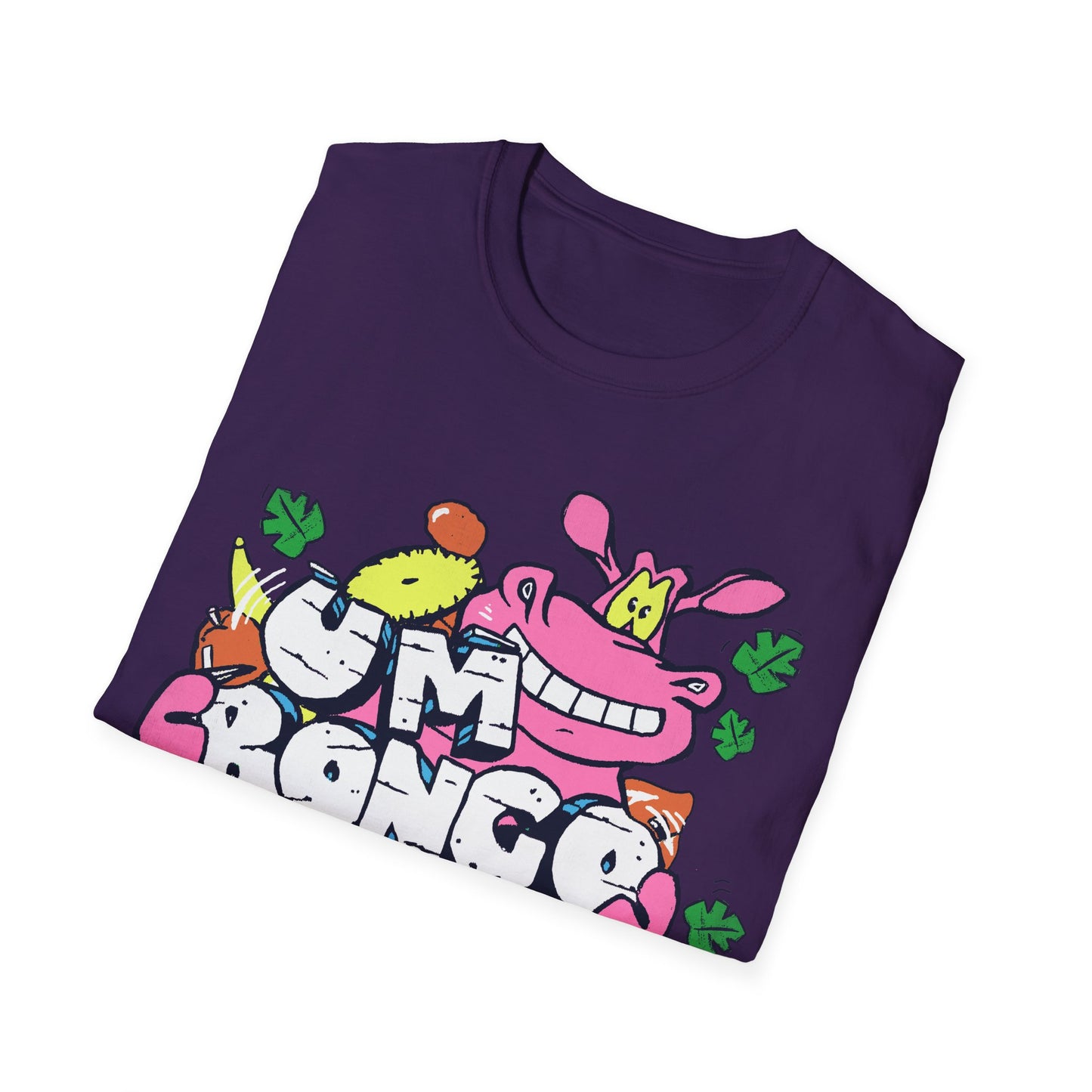 Um Bongo Cartoon Hippo T-Shirt | Retro Fruit Jungle Drink