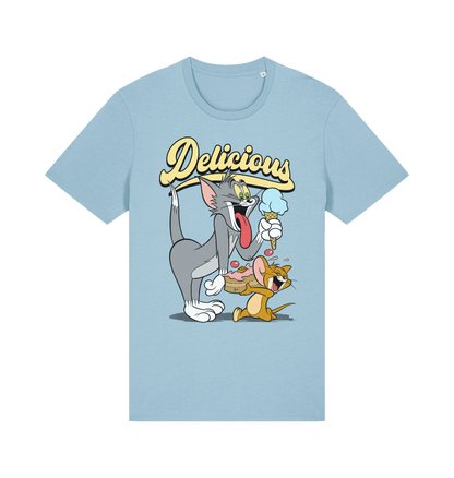 Sky Blue Printed T-shirt Front