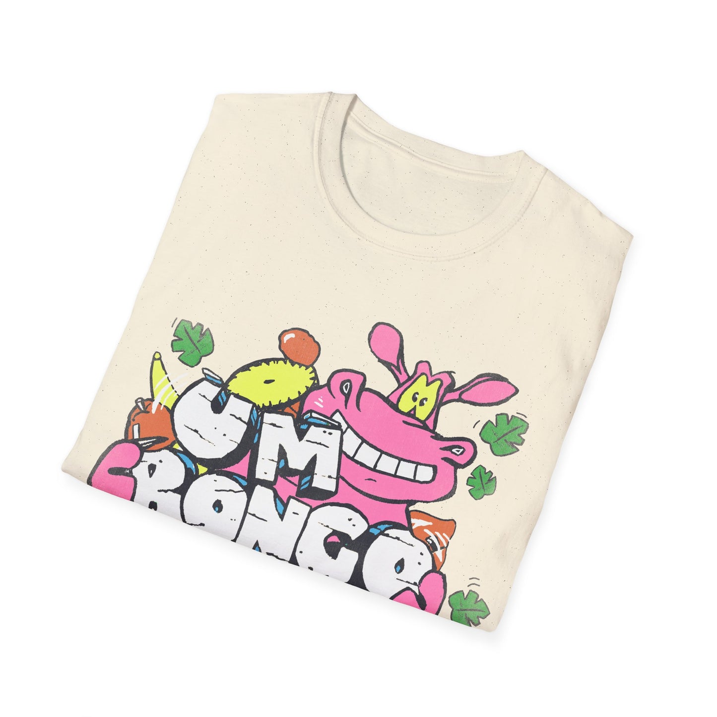 Um Bongo Cartoon Hippo T-Shirt | Retro Fruit Jungle Drink