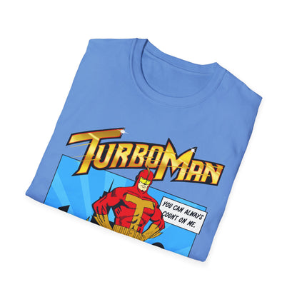 Turboman Action Hero T-Shirt | Retro Christmas Movie Superhero