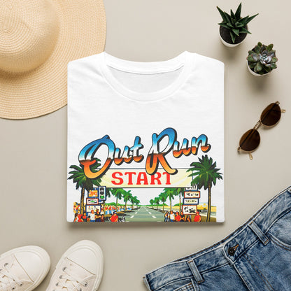 Out Run Retro Arcade Racing Unisex T-Shirt Large
