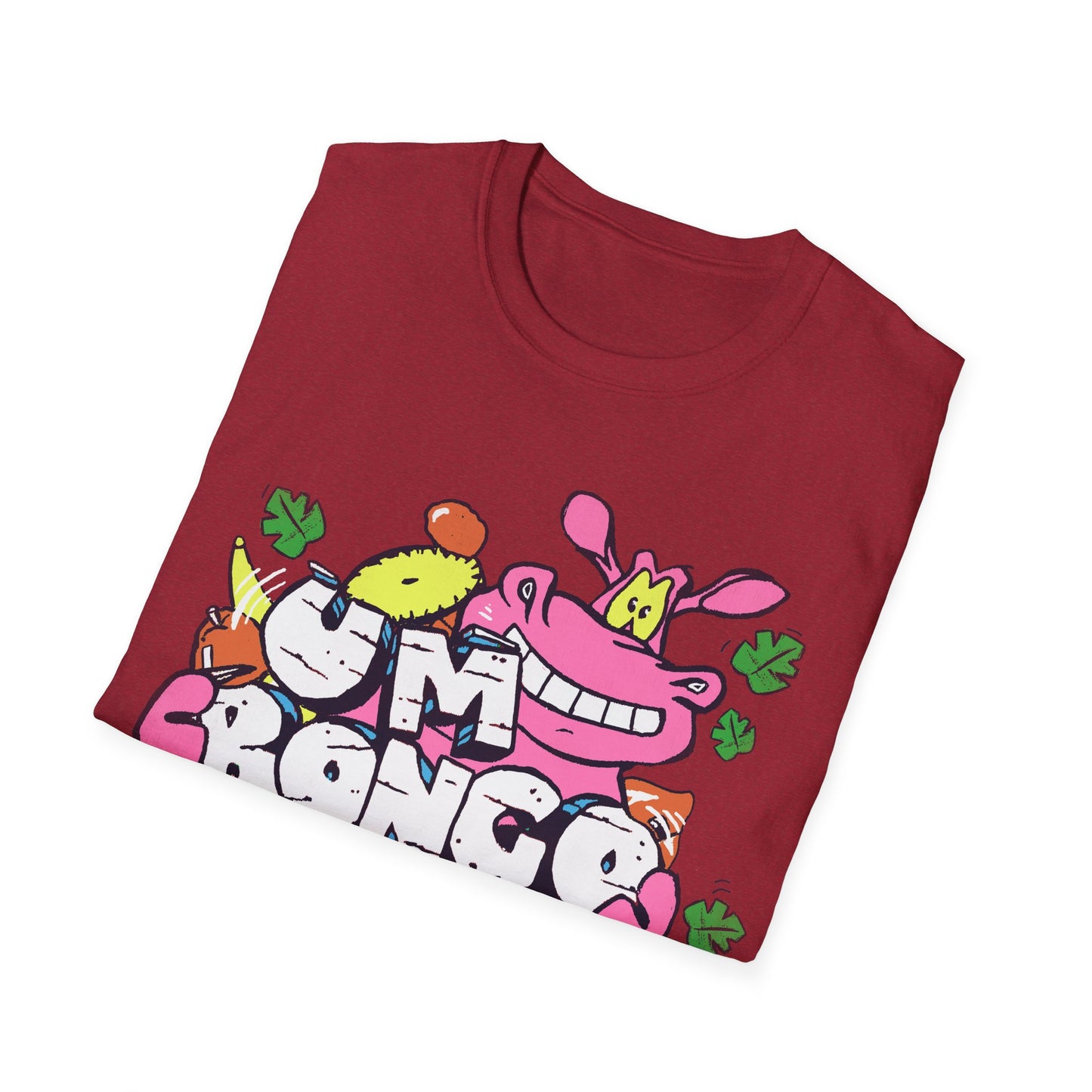 Um Bongo Cartoon Hippo T-Shirt | Retro Fruit Jungle Drink