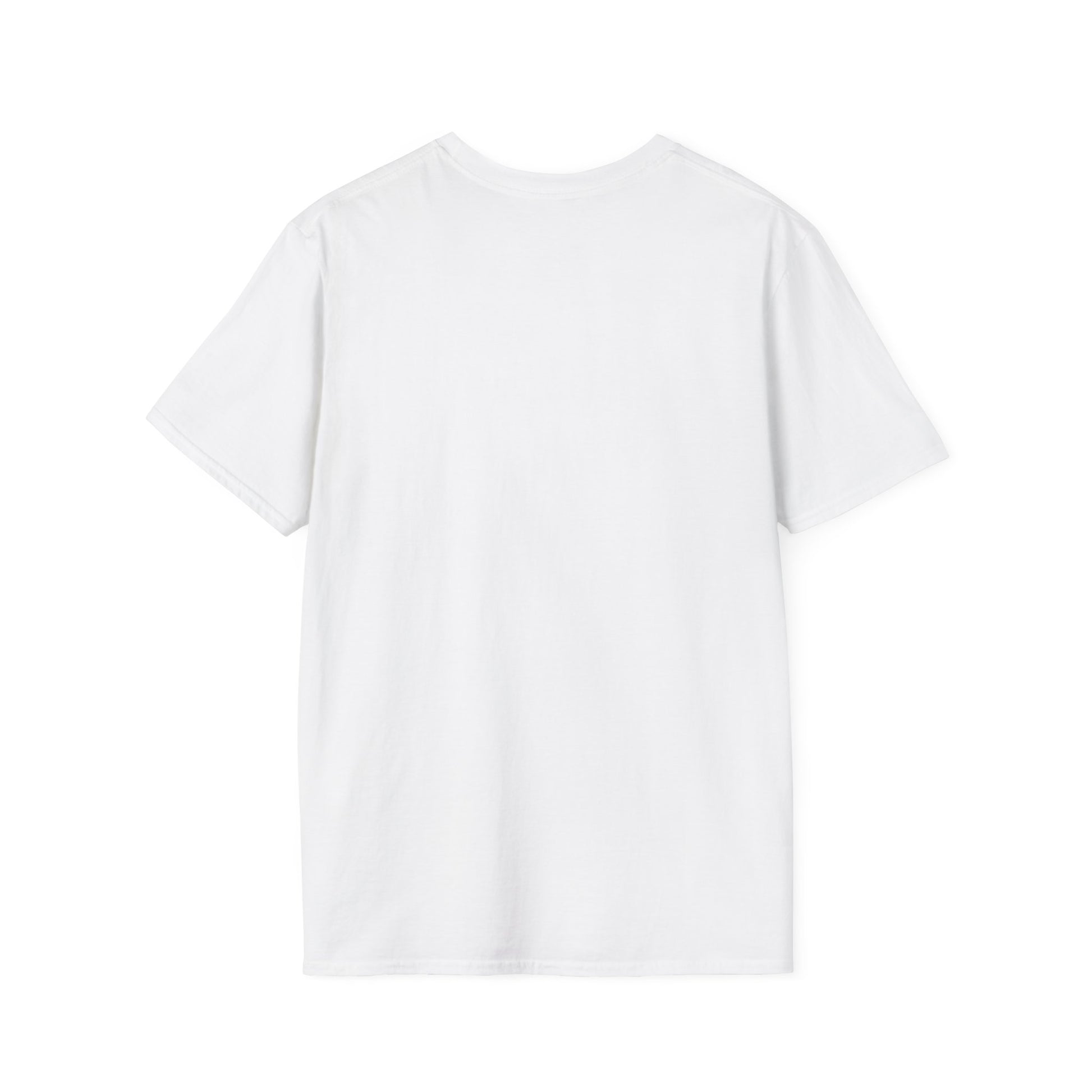 Plain white t-shirt on a light gray background