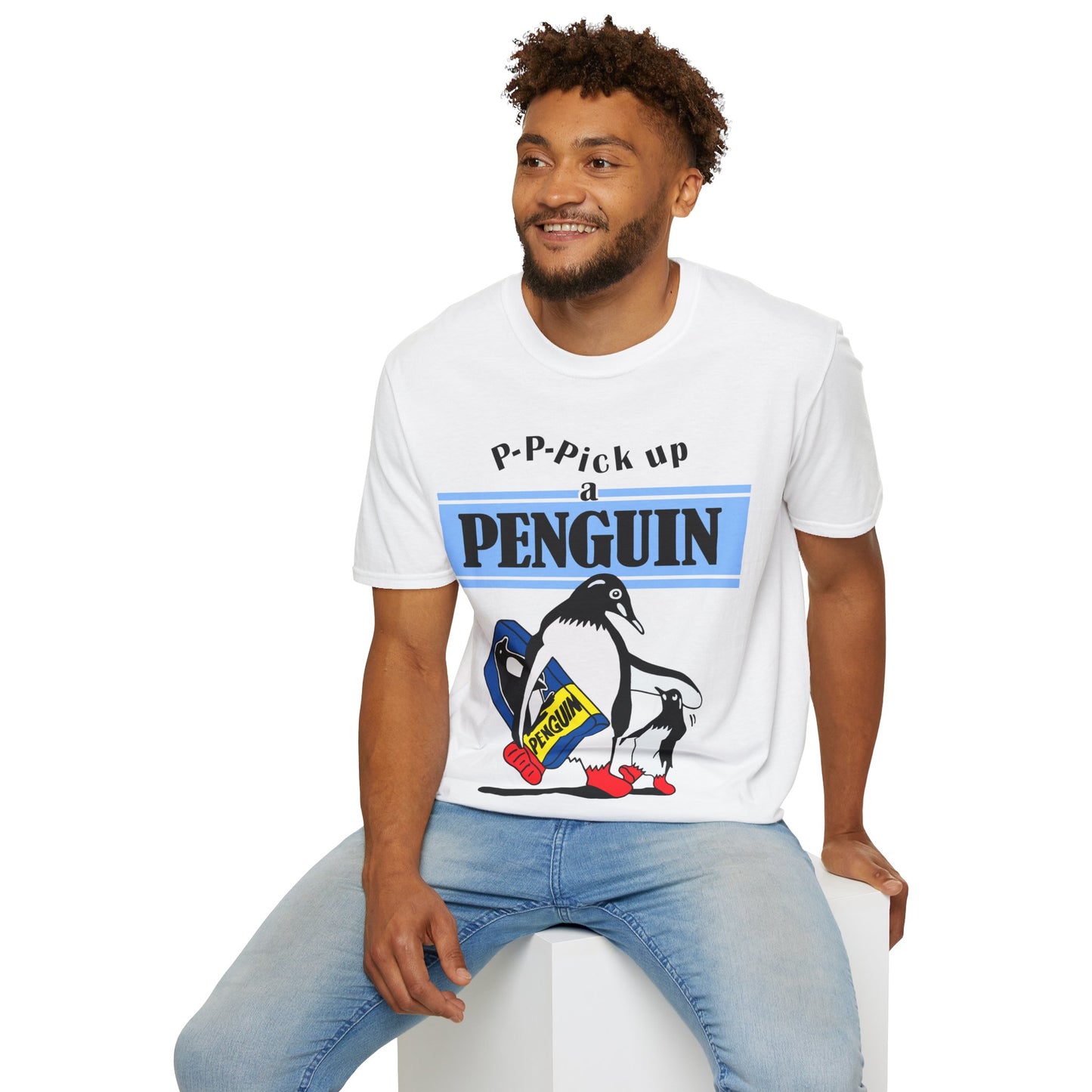 P-P-Pick Up a Penguin T-Shirt | Retro Penguin Illustration