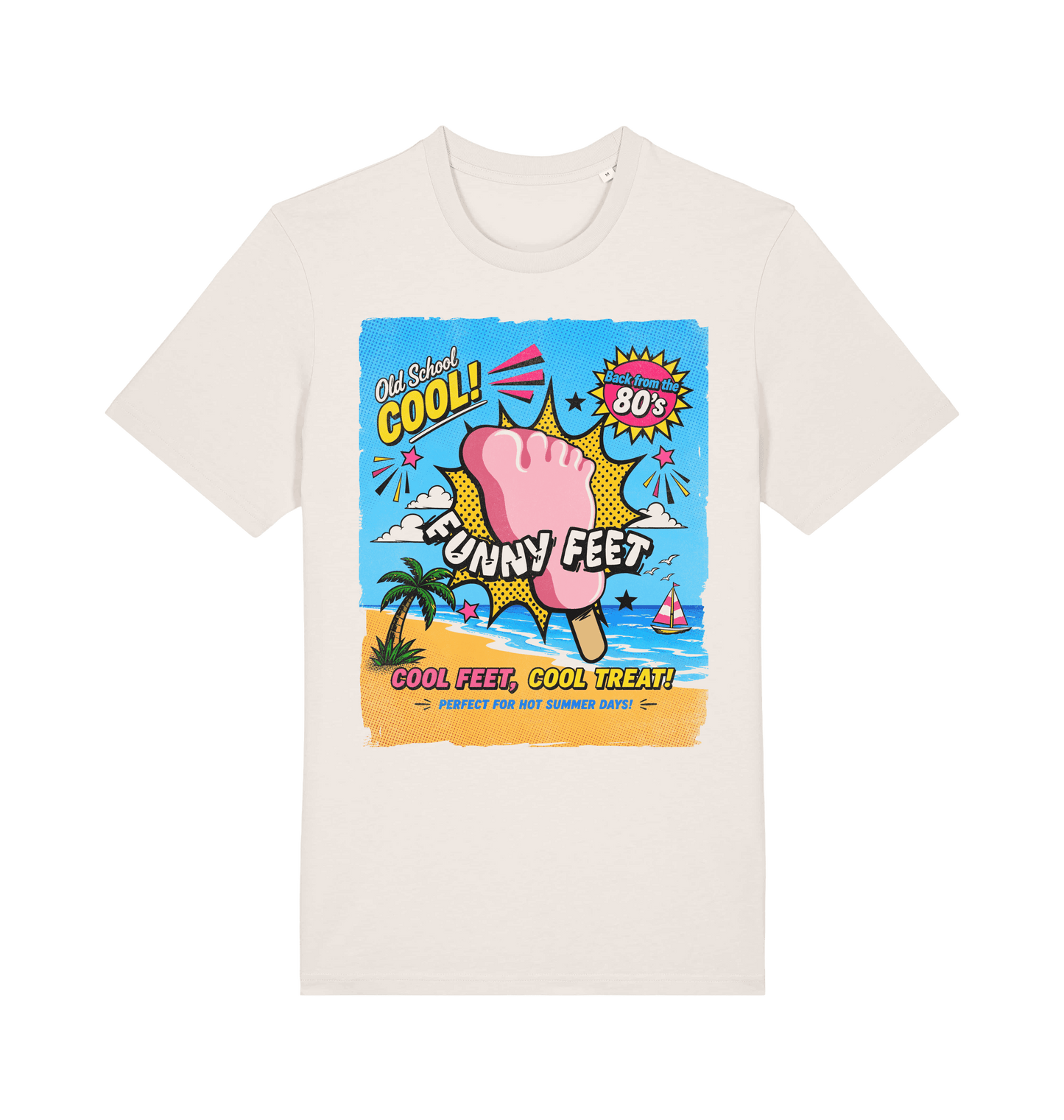 Vintage White Printed T-shirt Front