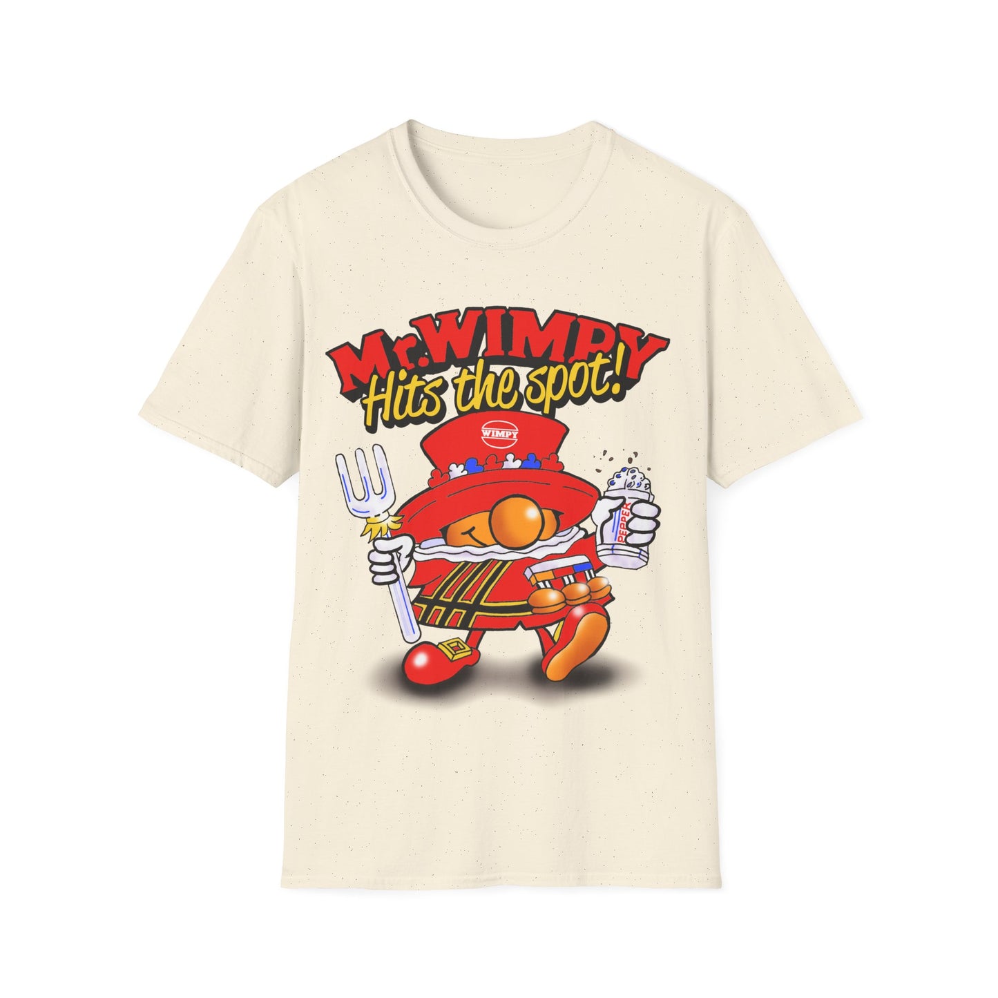 Retro Wimpy Graphic T-Shirt - Fast Food Burger and Fries Lover Unisex Tee
