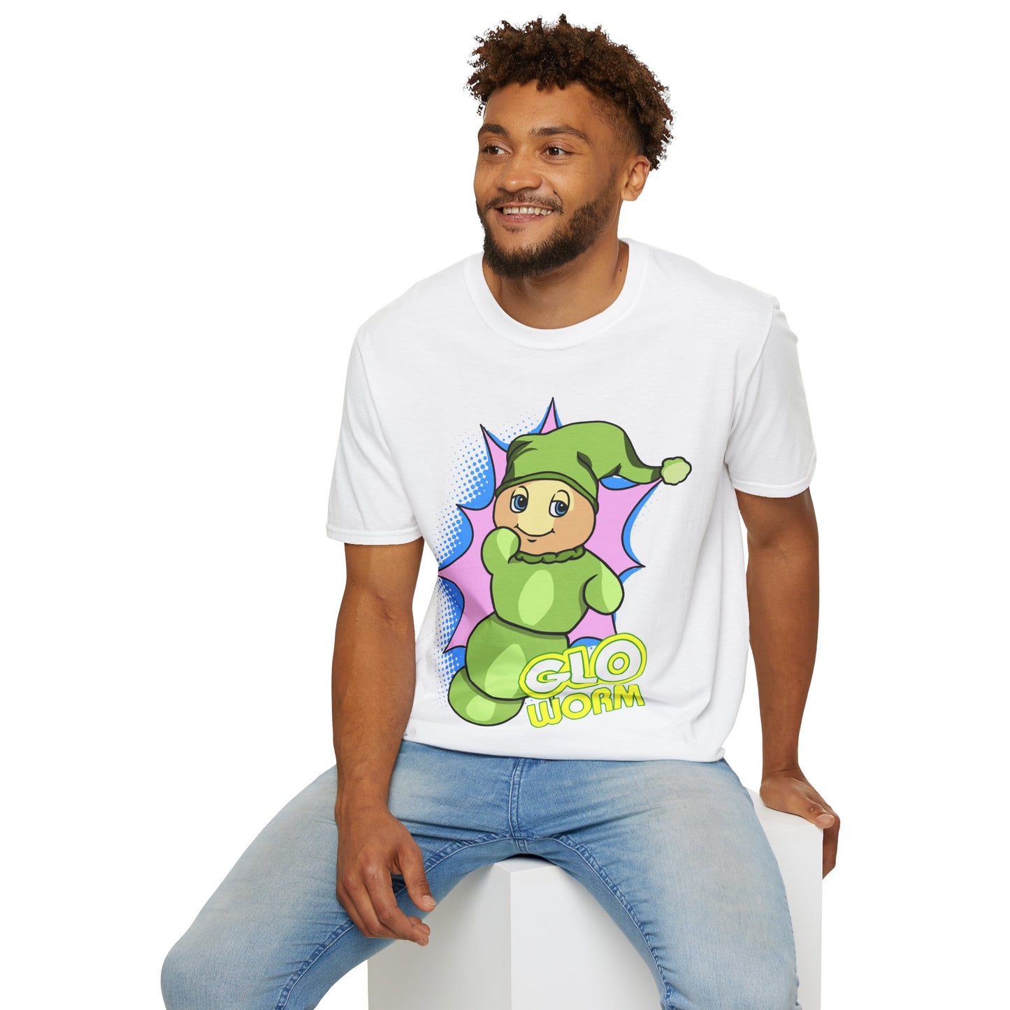Cute Glo Worm Unisex Softstyle T-Shirt