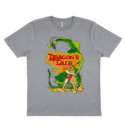 Melange Grey Printed T-shirt Front