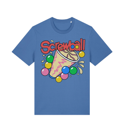 Bright Blue Printed T-shirt Front