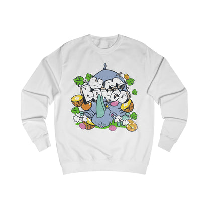 Official Um Bongo Hippo white sweatshirt with colourful graphic Rhino  design, Exclusive to Retro Tees
