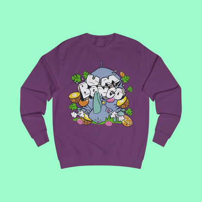 Official Um Bongo Hippo Purple sweatshirt with colourful graphic Rhino  design, Exclusive to Retro Tees