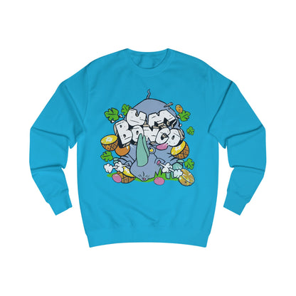 Official Um Bongo Hippo bright blue sweatshirt with colourful graphic Rhino  design, Exclusive to Retro Tees