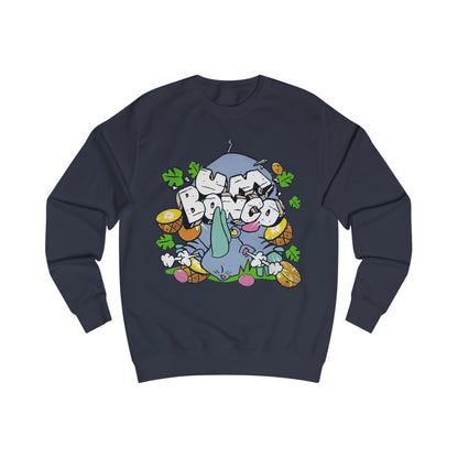 Official Um Bongo Hippo deep blue sweatshirt with colourful graphic Rhino  design, Exclusive to Retro Tees