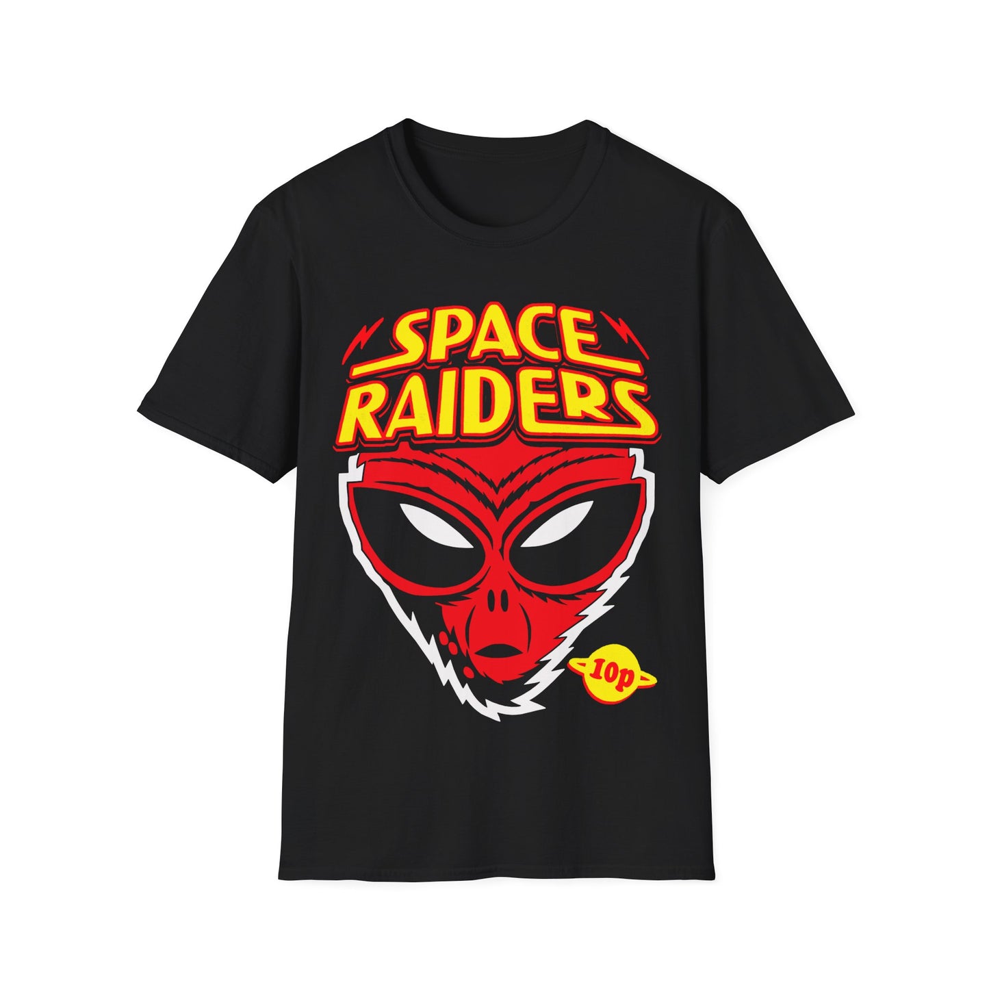 Retro Red Alien Unisex T-Shirt - Space Raiders Design