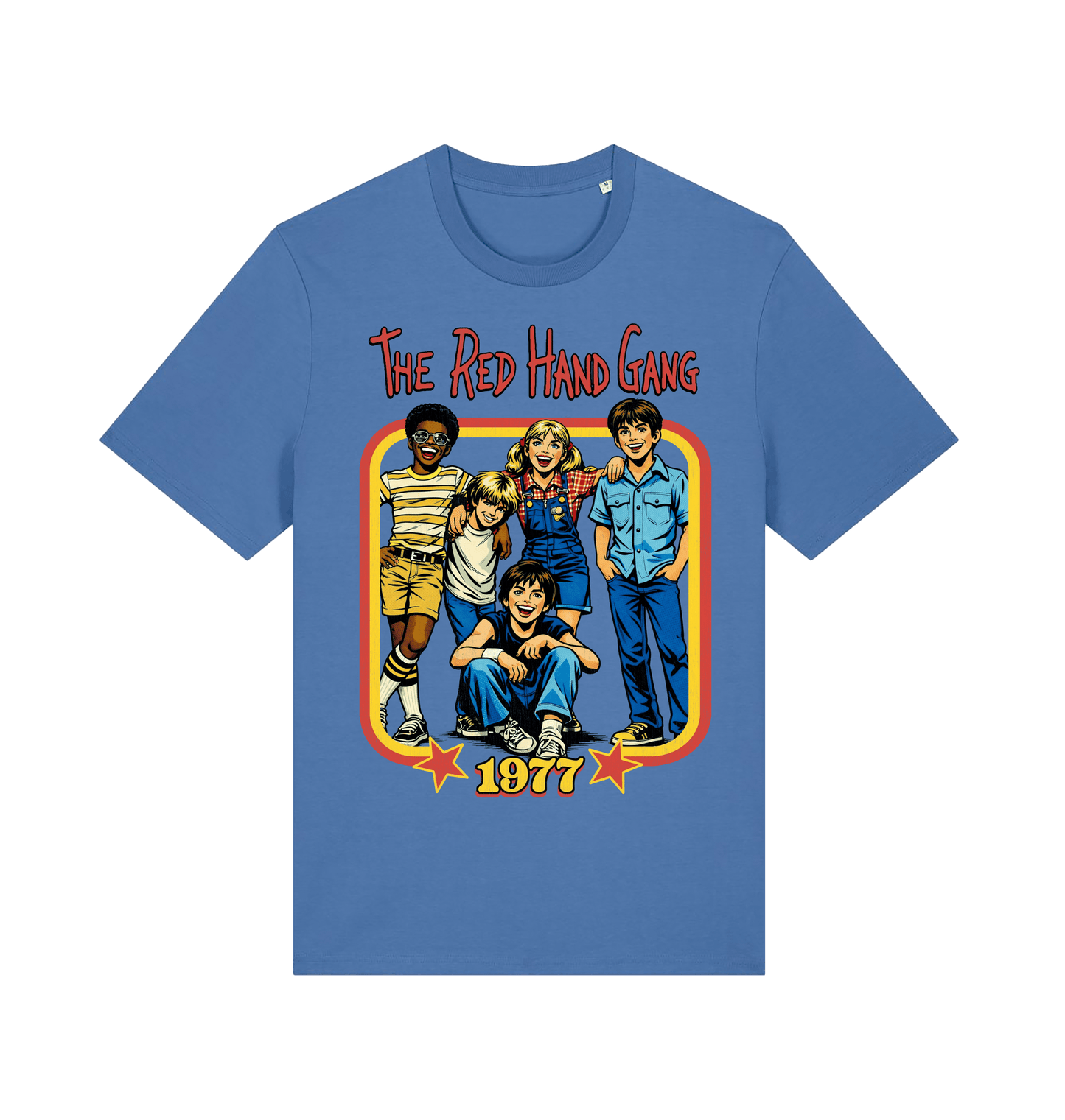 Bright Blue Printed T-shirt Front