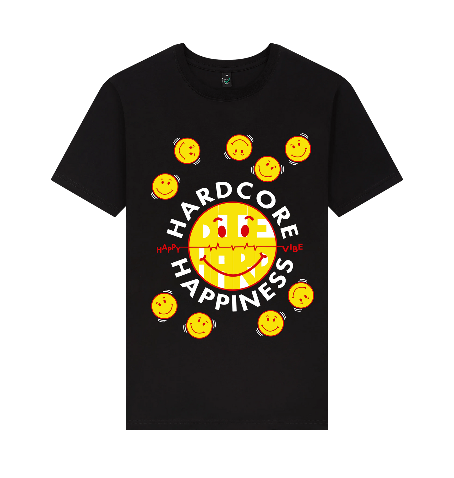 Black Printed T-shirt Front