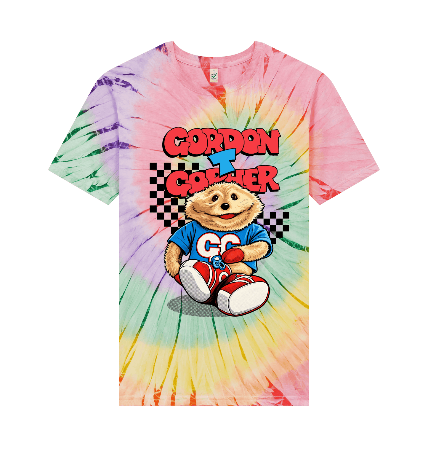 Tie Dye Rainbow Printed T-shirt Front