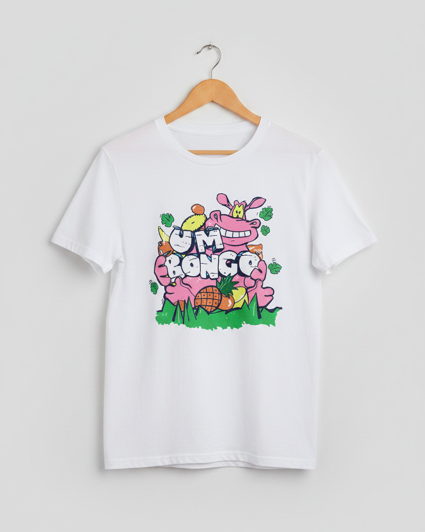 White Printed T-shirt Front